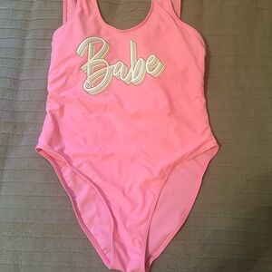 Pink 'Babe' One-Piece Swimsuit